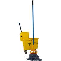 Professional Mop & Bucket Kit with 12 oz. Wide-Band Mop Head, Side Press, 8.75 US Gal.(35 Quart), Yellow - RMP Maintenance Products 