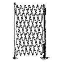Galvanized Folding Security Gates, Fixed Single Folding, 4' L x 6' H Expanded - Illinois Engineered Products SSG465L