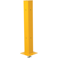 POTEAU TUBULAIRE PR GARDE-FOU, 42"H, 5" la x 42" h, Jaune - Vestil GR-H2R-DI-TP42-HDG