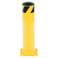 Safety Bollard, Steel, 24" H x 5-1/2" W, Yellow - Vestil BOL-24-5.5