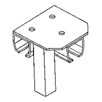 Support de montage au sol pour murs-rideaux - Duratrack 16TB3WF