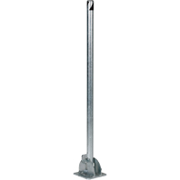 Butoirs repliables, Acier, 42" h x 1-3/4" la, Argent - Vestil BOL-FD-36-G