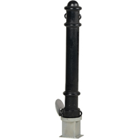 Bornes d&eacute;coratives amovibles, Acier, 40" h x 4-1/2" la, Noir - Vestil BOL-OR-40-BK