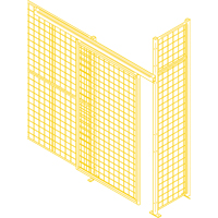 Wire Mesh Partition Components - Sliding Doors, 8' W x 10' H - KLETON 