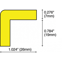 Syst&egrave;mes polyvalents d'avertissement & de protection Soft Edge, Longueur 3,28' (1 m) - Knuffi 60-6742