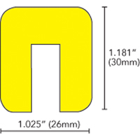 Syst&egrave;mes polyvalents d'avertissement & de protection Soft Edge, Longueur 3,28' (1 m) - Knuffi 60-6762