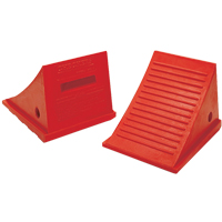 General Purpose Wheel Chocks, Polyurethane, Orange, 9" W x 11-1/2" D x 8-1/2" H - Checkers Industrial Products UC1500-6