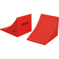 General Purpose Wheel Chocks, Polyurethane, Orange, 8" W x 11-1/4" D x 8-1/4" H - Checkers Industrial Products UC1600