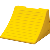 Heavy-Duty Wheel Chocks, Polyurethane, Safety Yellow, 15-1/10" W x 15" D x 11" H - Checkers Industrial Products MC3009
