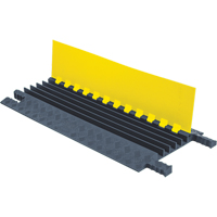 Grip Guard&reg; Light-Duty Cable Protector, 5 Channels, 36" L x 16 4/9" W x 1.6" H - Checkers Industrial Products GG5X125-Y/GRY