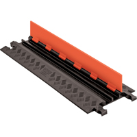 Protecteur de c&acirc;ble &agrave; profil bas Guard Dog, 2 canaux, 36" lo x 11,94" la x 1,25" h - Checkers Industrial Products GD2X75-ST-O/B