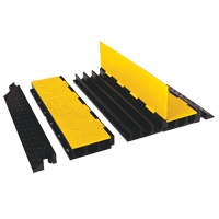 Ensemble de protection de c&acirc;bles Yellow Jacket, 3 canaux, 36" lo x 18,5" la x 3" h - Checkers Industrial Products YJ3-225-AMS-Y/B