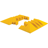 Protecteur de c&acirc;ble robuste &agrave; 3 canaux Yellow Jacket, capuchons d'extr&eacute;mit&eacute; - Checkers Industrial Products YJ3EB-225-Y
