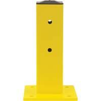 Single Guard Rail Post, Steel, 5" L x 17" H, Safety Yellow - KLETON 