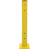 Double Guard Rail Post, Steel, 5" L x 44" H, Safety Yellow - KLETON 