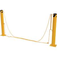 Syst&egrave;me de bornes de protection et chaînes pour quai, Acier, 42" h x 6-5/8" la, Jaune - Vestil DCBB-42-4.5