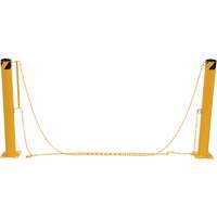 Syst&egrave;me de bornes de protection et chaînes pour quai, Acier, 42" h x 6-5/8" la, Jaune - Vestil DCBB-42-4.5