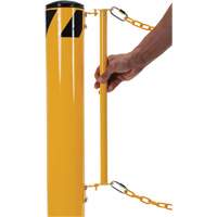 Syst&egrave;me de bornes de protection et chaînes pour quai, Acier, 42" h x 6-5/8" la, Jaune - Vestil DCBB-42-4.5