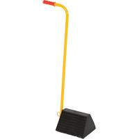 Ergo Handle Wheel Chock, 9-1/4" x 8" x 6", Black - Vestil RWC-8-ERGO