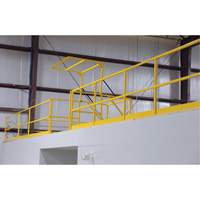 Mezzanine Safety Gate, 68-1/2" L x 42" H, 80-1/16" Raised, Yellow - Vestil MEZZ-200