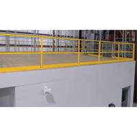 Mezzanine Safety Gate, 68-1/2" L x 42" H, 80-1/16" Raised, Yellow - Vestil MEZZ-200