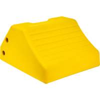 Cale de roue robustes, Ur&eacute;thane, Jaune, 15-1/2" la x 17-7/10" p x 10" h - KLETON 
