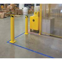 Safety Bollard, Steel, 42" H x 5-1/2" W, Yellow - KLETON 