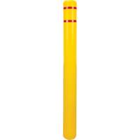 Polyethylene Bollard Cover, 4-1/2" Dia. x 52" L, Red/Yellow - KLETON 