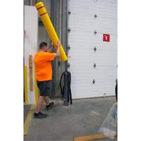 Polyethylene Bollard Cover, 6-5/8" Dia. x 52" L, Red/Yellow - KLETON 