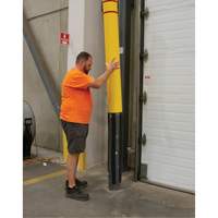 Polyethylene Bollard Cover, 6-5/8" Dia. x 52" L, Red/Yellow - KLETON 