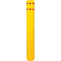 Polyethylene Bollard Cover, 6-5/8" Dia. x 52" L, Red/Yellow - KLETON 