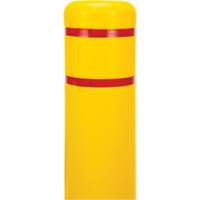 Polyethylene Bollard Cover, 6-5/8" Dia. x 52" L, Red/Yellow - KLETON 