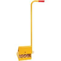 Cale de roue pour la glace avec poign&eacute;e ergonomique, Acier, Jaune, 8-1/16" la x 10-5/8" p x 8-13/16" h - KLETON 