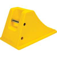 Cales de roue avec surface antid&eacute;rapante en aluminium, Polyur&eacute;thane, Jaune s&eacute;curit&eacute; OSHA, 11-1/4" la x 21" p x 12-1/4" h - KLETON 