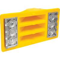 Cales de roue avec surface antid&eacute;rapante en aluminium, Polyur&eacute;thane, Jaune s&eacute;curit&eacute; OSHA, 11-1/4" la x 21" p x 12-1/4" h - KLETON 
