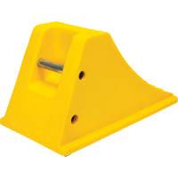 Cales de roue avec surface antid&eacute;rapante en caoutchouc, Polyur&eacute;thane, Jaune, 11-1/4" la x 21" p x 12-1/4" h - KLETON 