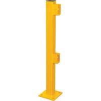 End Post for Light-Duty Guard Rails, Steel, 42" H, Safety Yellow - KLETON 