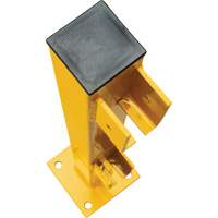 End Post for Light-Duty Guard Rails, Steel, 42" H, Safety Yellow - KLETON 