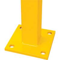 End Post for Light-Duty Guard Rails, Steel, 42" H, Safety Yellow - KLETON 