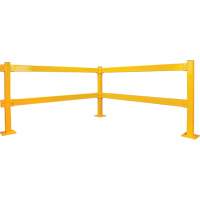 Lift-Out Light-Duty Guard Rail, Steel, 4' L x 4" H, Safety Yellow - KLETON 