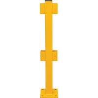 In-Line Post for Light-Duty Guard Rails, Steel, 42" H, Safety Yellow - KLETON 