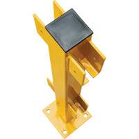 In-Line Post for Light-Duty Guard Rails, Steel, 42" H, Safety Yellow - KLETON 