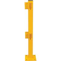 Poteau de coin pour garde-corps l&eacute;gers, Acier, 42" h, Jaune s&eacute;curit&eacute; OSHA - KLETON 