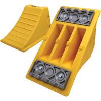 Cale-roue pour &eacute;quipement lourd de 40 tonnes avec crampons en aluminium, Ur&eacute;thane, Jaune - TORO WC-UY720-AC