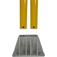 Safety Gate Railing, Steel, 36" L x 42" H, Yellow - KLETON 