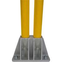Safety Gate Railing, Steel, 48" L x 42" H, Yellow - KLETON 