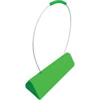 Checkers Safety SafeRay  Aircraft Wheel Chock with Ergonomic Cable Handle, Urethane, Fluorescent Green, 24" W x 8" D x 6" H - Checkers Industrial Products CAC24-ECH