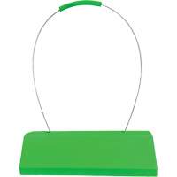 Checkers Safety SafeRay  Aircraft Wheel Chock with Ergonomic Cable Handle, Urethane, Fluorescent Green, 24" W x 8" D x 6" H - Checkers Industrial Products CAC24-ECH