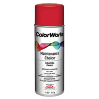 Maintenance Choice Enamel, Safety Red, Gloss, 11 oz., Aerosol Can - Colorworks CWBK01147