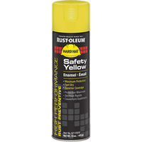 Peinture-&eacute;mail en a&eacute;rosol syst&egrave;me V2100, Jaune s&eacute;curit&eacute; OSHA, Brillant, 15 oz, Canette a&eacute;rosol - Rust-Oleum V2143838